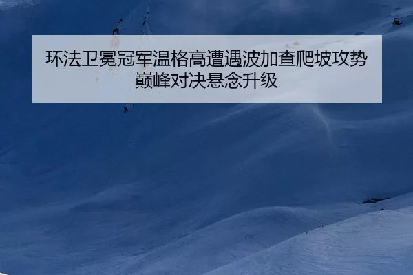 环法卫冕冠军温格高遭遇波加查爬坡攻势 巅峰对决悬念升级